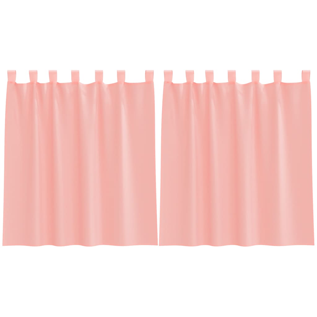 Gordijnen voile met roedezakken 2 st roze is nu te koop bij PeponiXL, paradijselijk wonen!