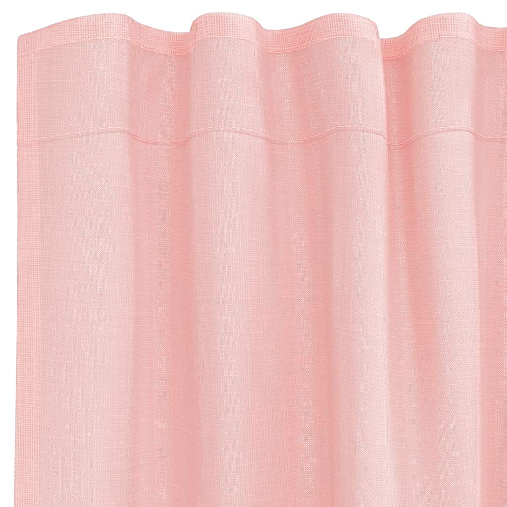 Gordijnen voile met roedezakken 2 st roze is nu te koop bij PeponiXL, paradijselijk wonen!