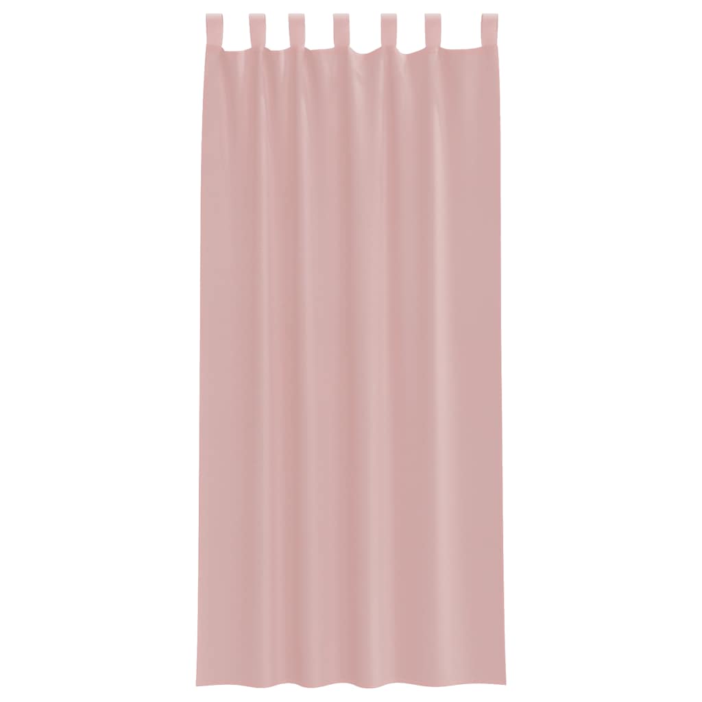 Gordijnen voile met roedezakken 2 st roze is nu te koop bij PeponiXL, paradijselijk wonen!