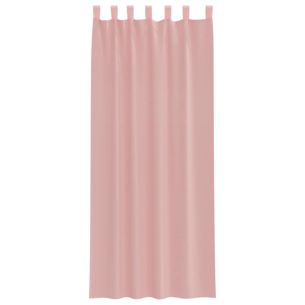 Gordijnen voile met roedezakken 2 st roze is nu te koop bij PeponiXL, paradijselijk wonen!