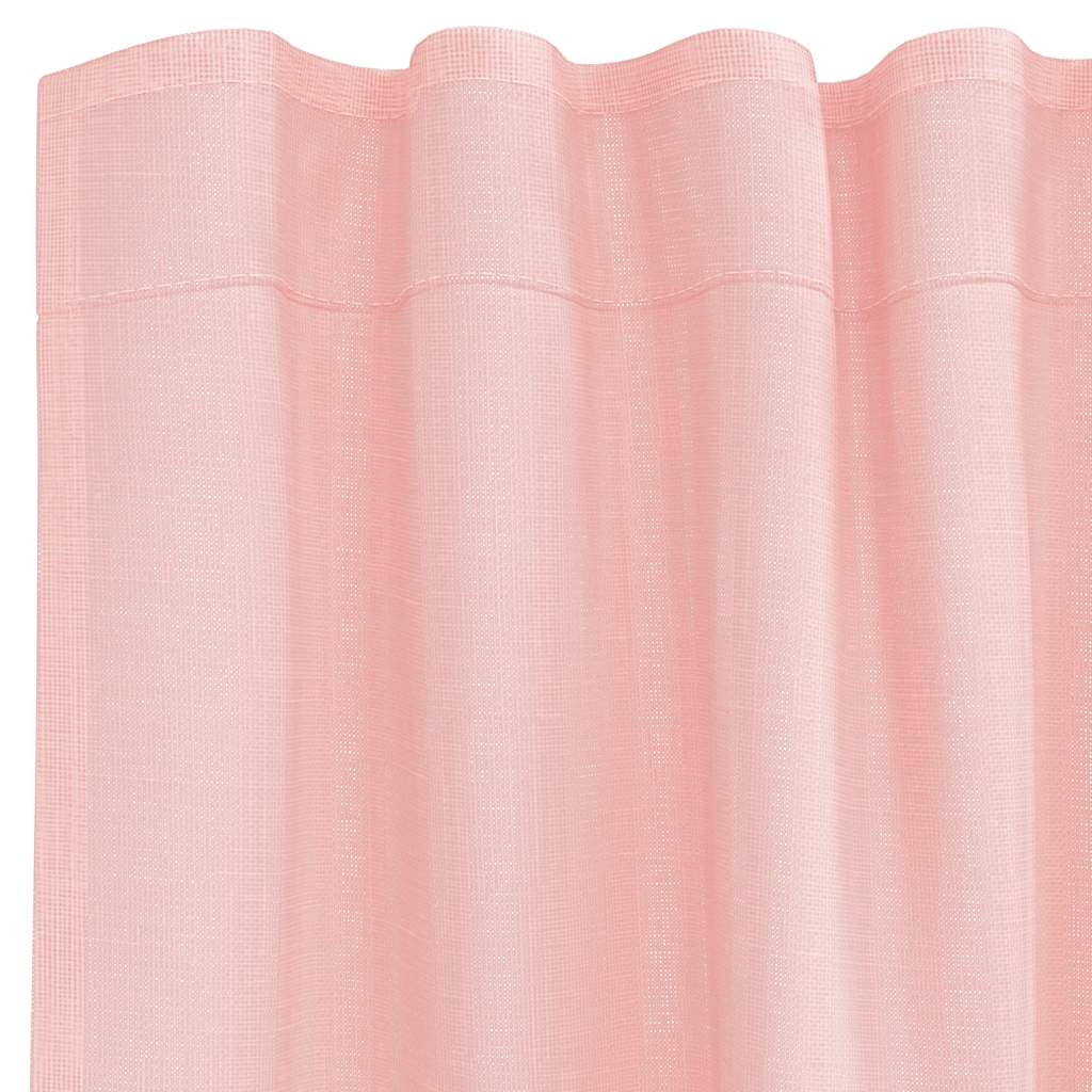 Gordijnen voile met roedezakken 2 st roze is nu te koop bij PeponiXL, paradijselijk wonen!