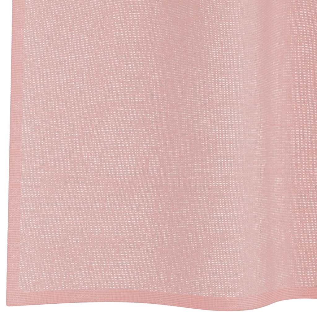 Gordijnen voile met roedezakken 2 st roze is nu te koop bij PeponiXL, paradijselijk wonen!