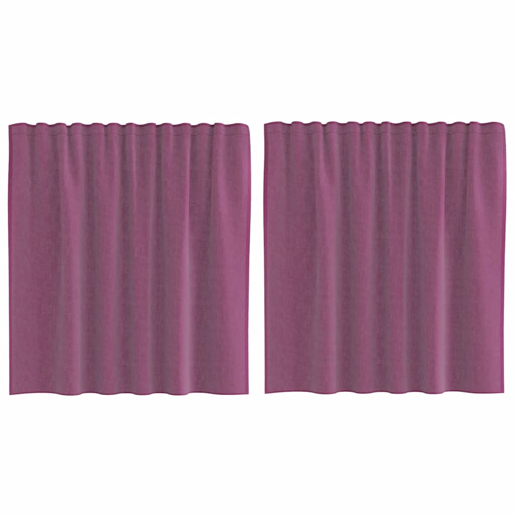 Gordijnen voile met roedezakken 2 st paars is nu te koop bij PeponiXL, paradijselijk wonen!