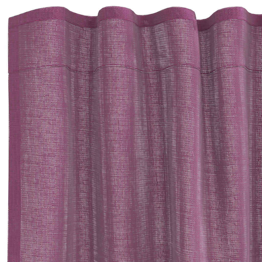 Gordijnen voile met roedezakken 2 st paars is nu te koop bij PeponiXL, paradijselijk wonen!