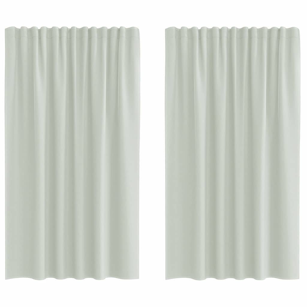 Gordijnen voile met roedezakken 2 st lichtgrijs is nu te koop bij PeponiXL, paradijselijk wonen!