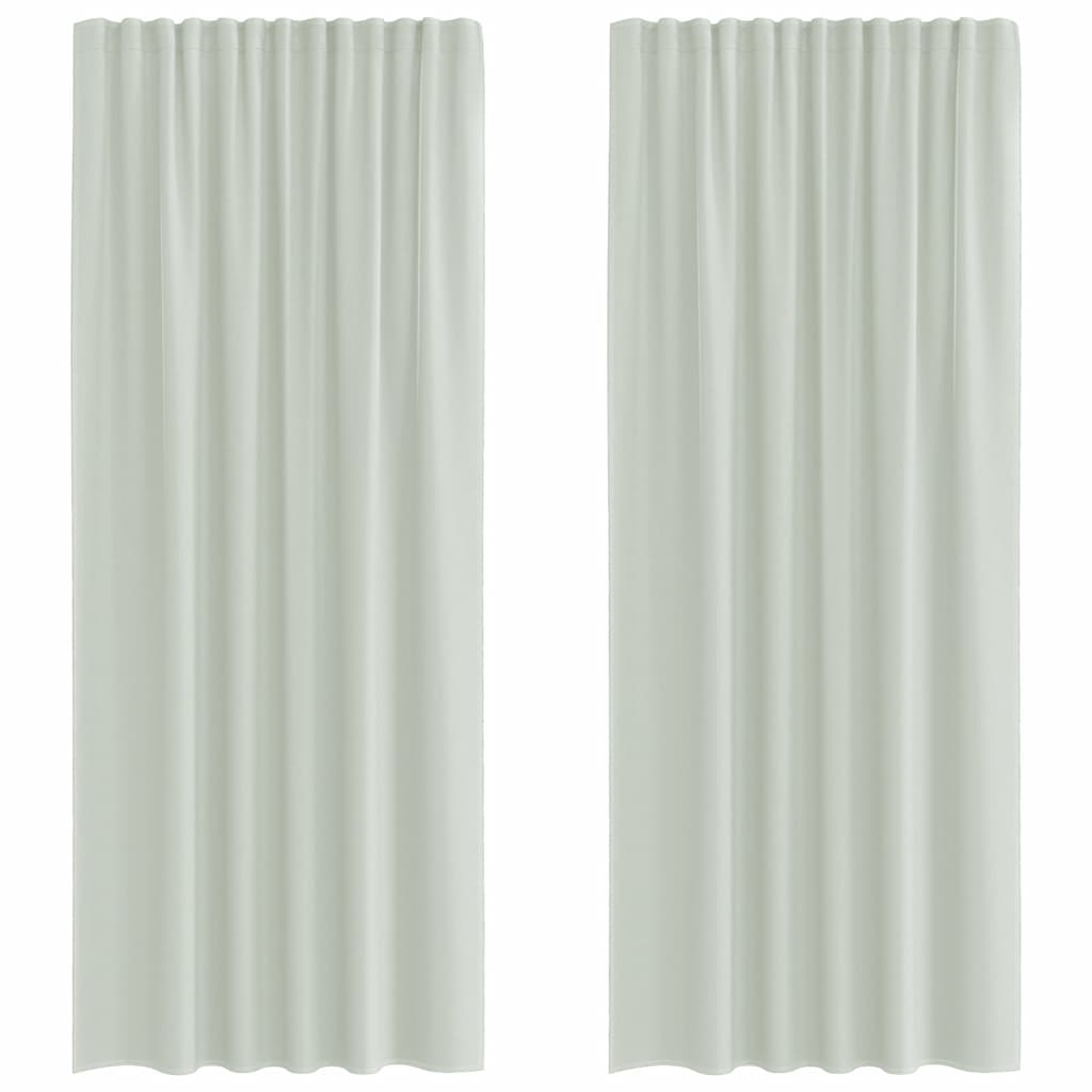 Gordijnen voile met roedezakken 2 st lichtgrijs is nu te koop bij PeponiXL, paradijselijk wonen!