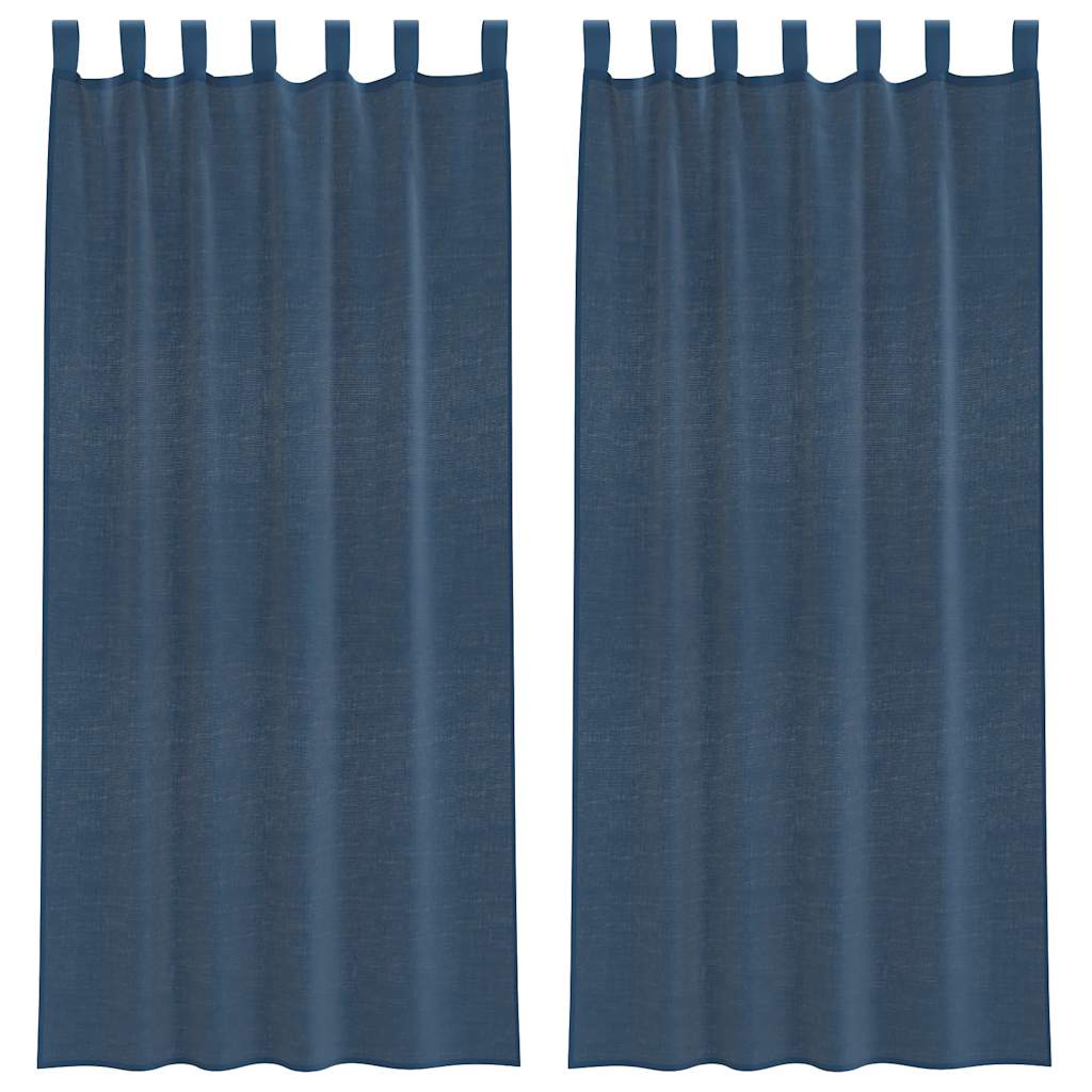 Gordijnen voile met roedezakken 2 st koningsblauw is nu te koop bij PeponiXL, paradijselijk wonen!