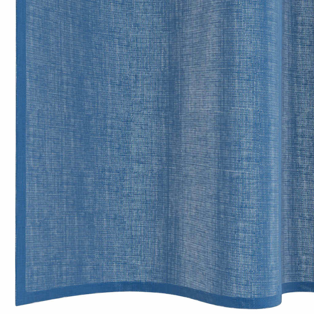 Gordijnen voile met roedezakken 2 st koningsblauw is nu te koop bij PeponiXL, paradijselijk wonen!