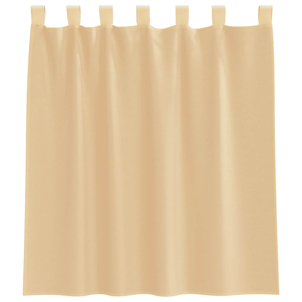 Gordijnen voile met roedezakken 2 st zand is nu te koop bij PeponiXL, paradijselijk wonen!