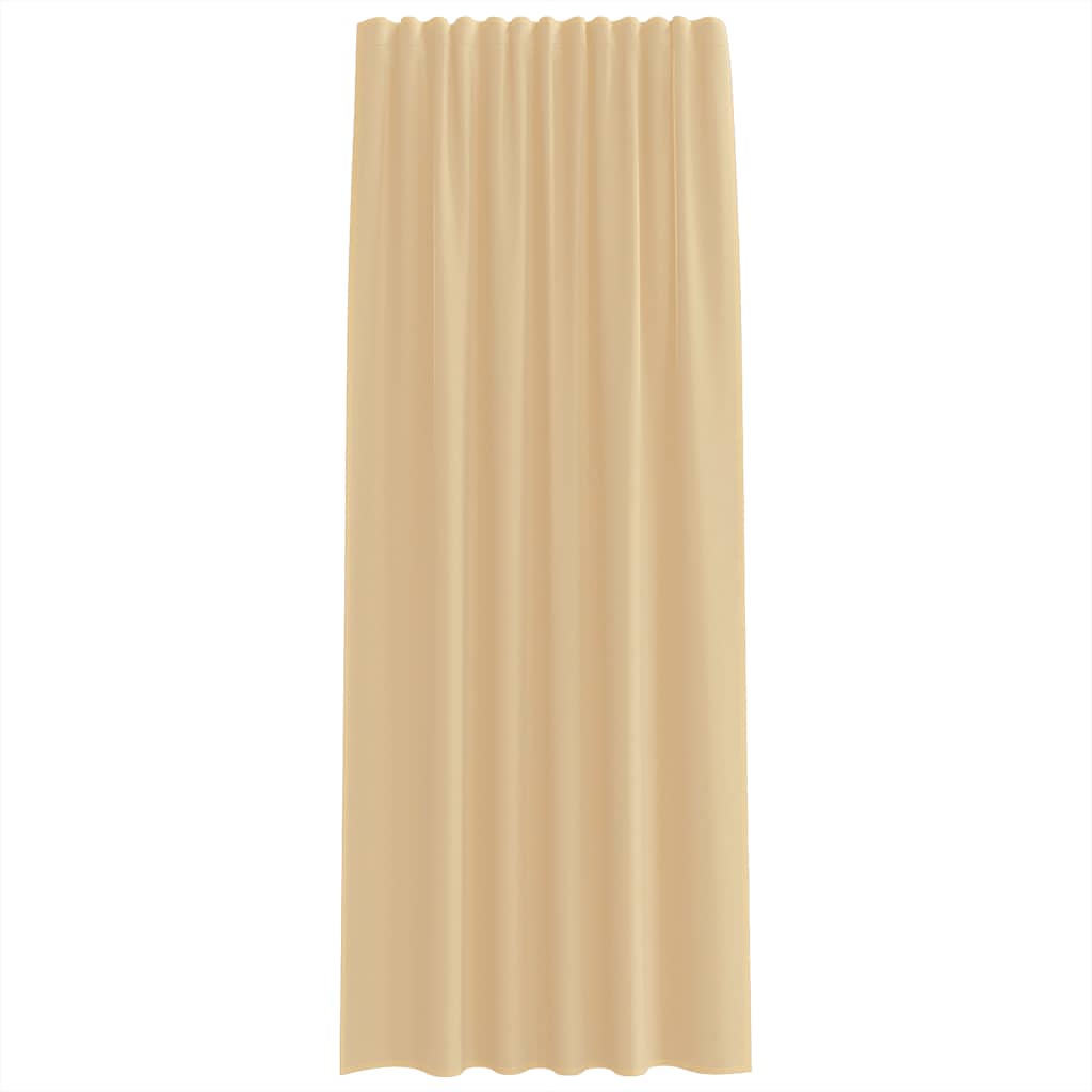 Gordijnen voile met roedezakken 2 st zand is nu te koop bij PeponiXL, paradijselijk wonen!