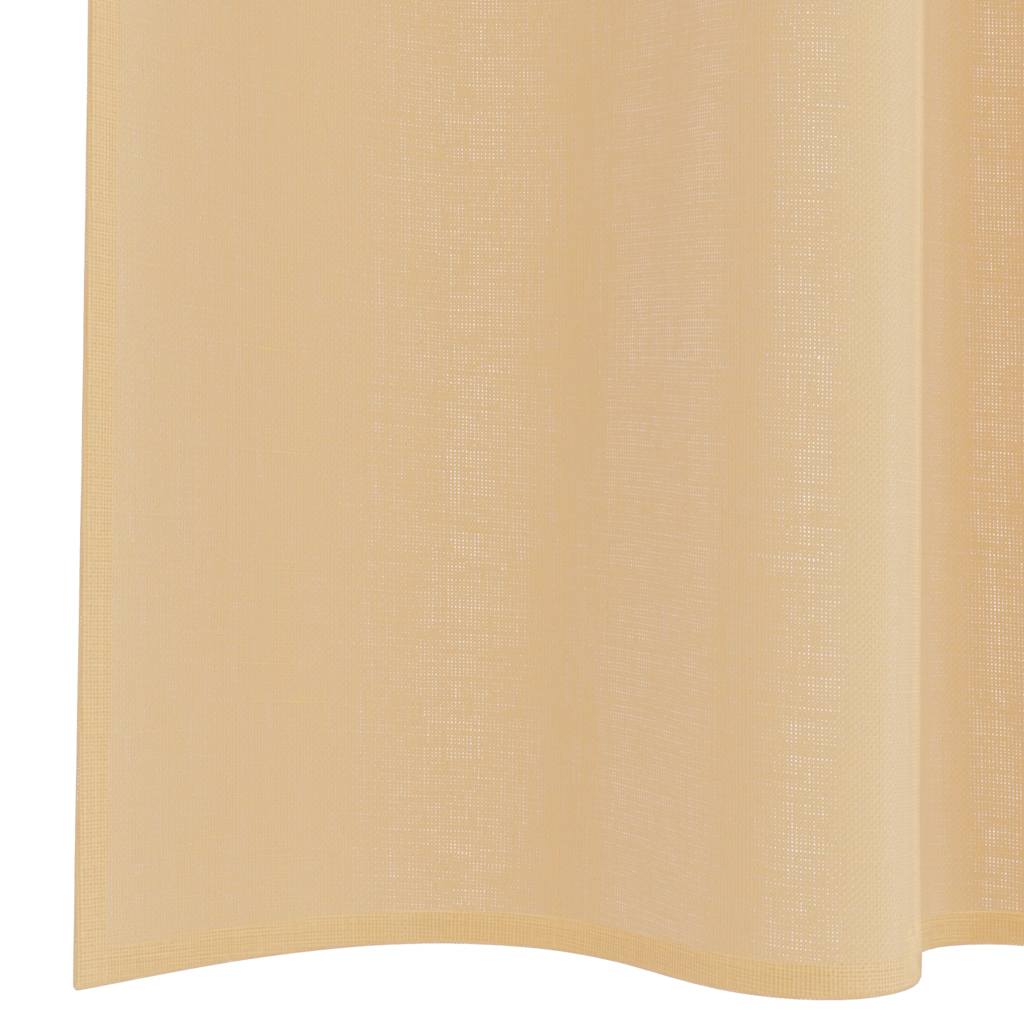 Gordijnen voile met roedezakken 2 st zand is nu te koop bij PeponiXL, paradijselijk wonen!