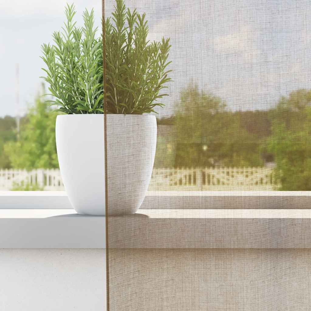 Gordijnen voile met roedezakken 2 st lichtbruin is nu te koop bij PeponiXL, paradijselijk wonen!