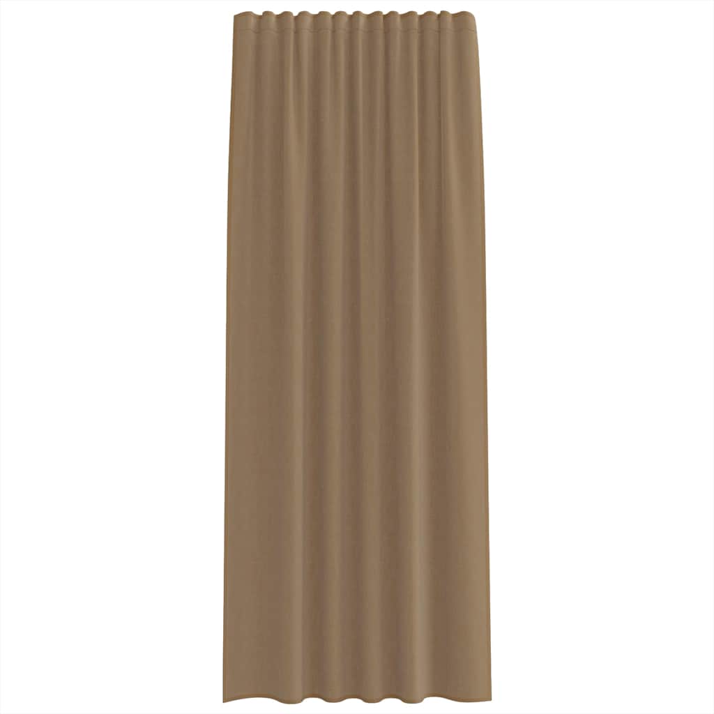 Gordijnen voile met roedezakken 2 st lichtbruin is nu te koop bij PeponiXL, paradijselijk wonen!