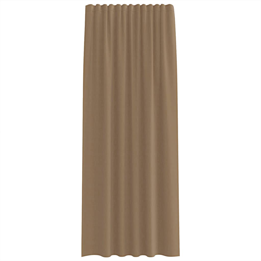 Gordijnen voile met roedezakken 2 st lichtbruin is nu te koop bij PeponiXL, paradijselijk wonen!