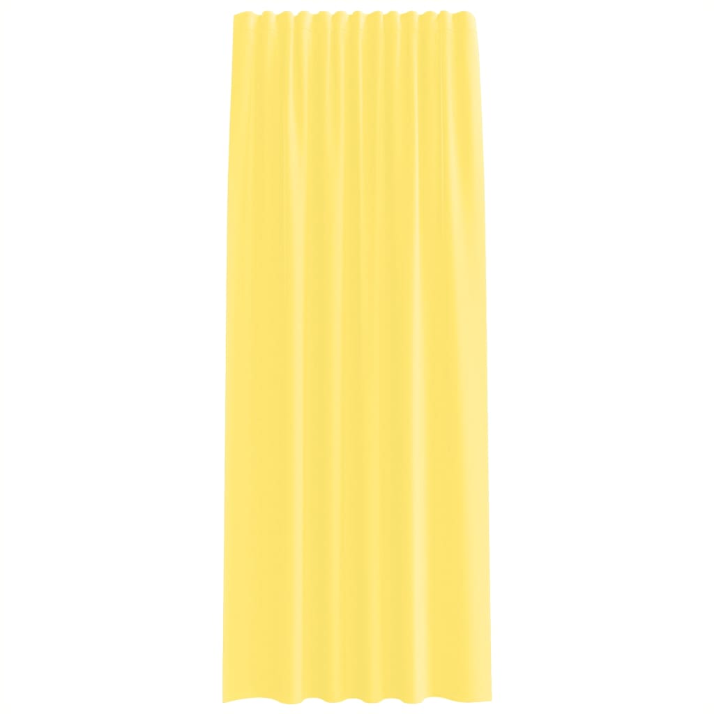 Gordijnen voile met roedezakken 2 st geel is nu te koop bij PeponiXL, paradijselijk wonen!