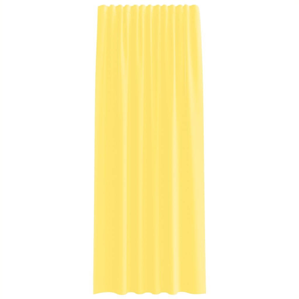Gordijnen voile met roedezakken 2 st geel is nu te koop bij PeponiXL, paradijselijk wonen!