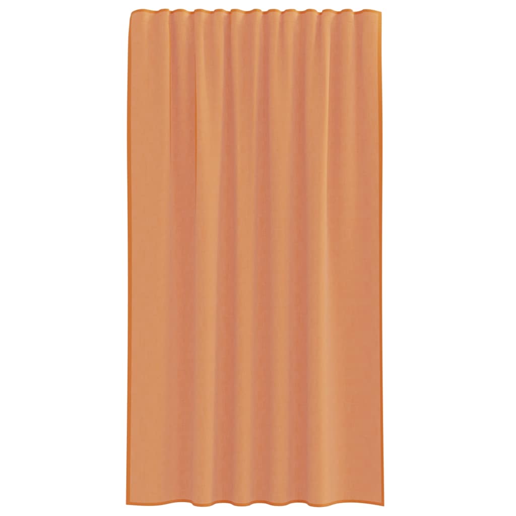 Voile gordijnen met roedezakken 2 st terracotta is nu te koop bij PeponiXL, paradijselijk wonen!