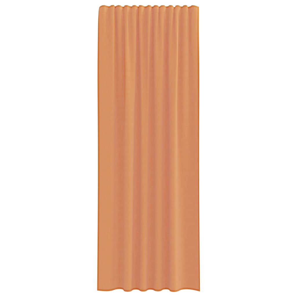 Voile gordijnen met roedezakken 2 st terracotta is nu te koop bij PeponiXL, paradijselijk wonen!