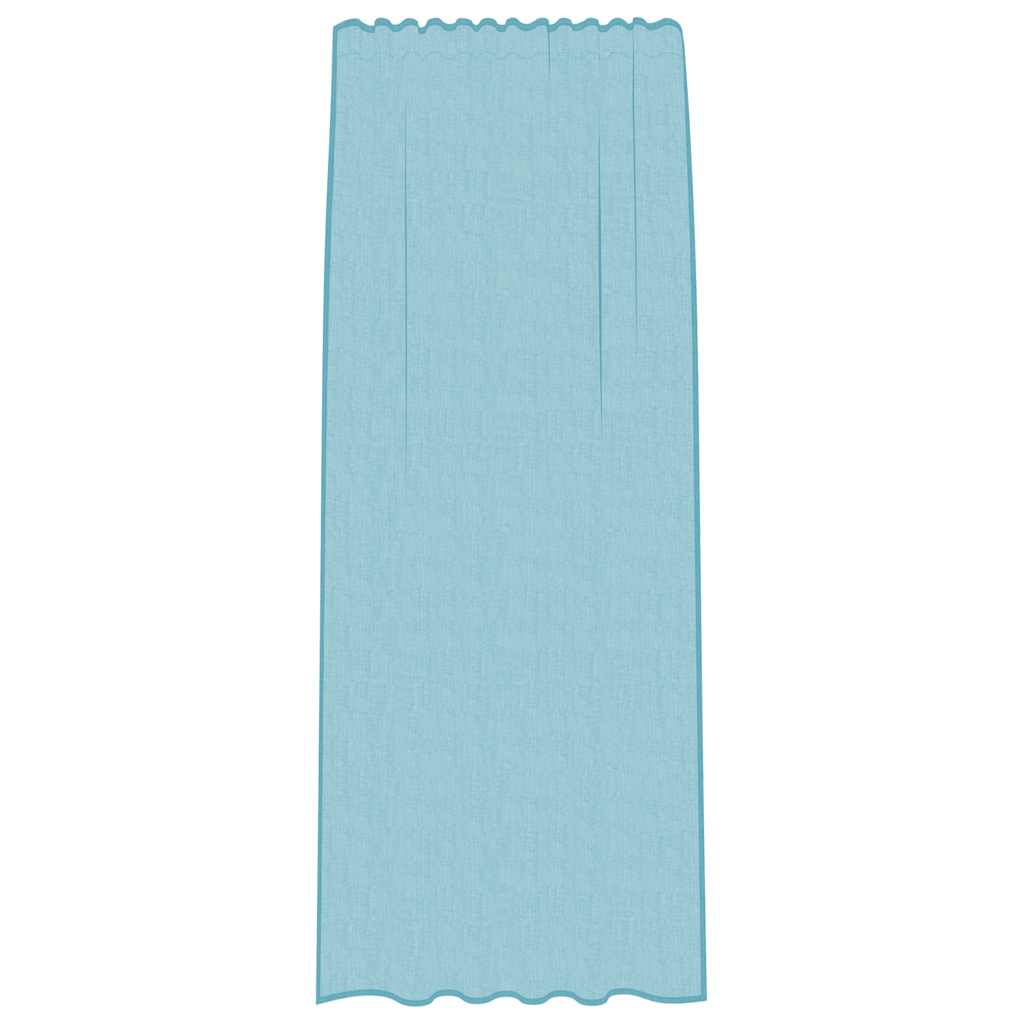 Gordijnen voile met roedezakken 2 st turkoois is nu te koop bij PeponiXL, paradijselijk wonen!