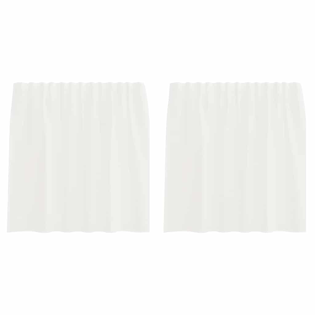Gordijnen voile met roedezakken 2 st wit is nu te koop bij PeponiXL, paradijselijk wonen!