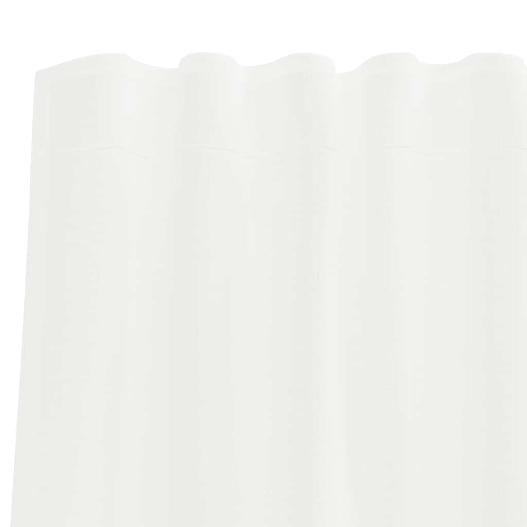 Gordijnen voile met roedezakken 2 st wit is nu te koop bij PeponiXL, paradijselijk wonen!