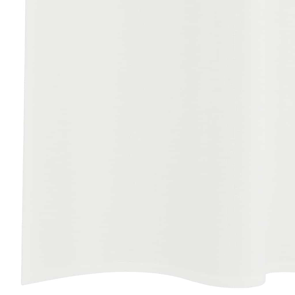 Gordijnen voile met roedezakken 2 st wit is nu te koop bij PeponiXL, paradijselijk wonen!