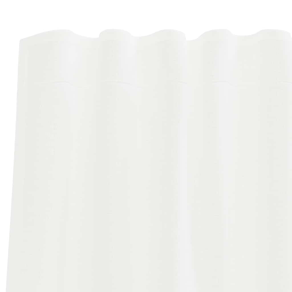 Gordijnen voile met roedezakken 2 st wit is nu te koop bij PeponiXL, paradijselijk wonen!