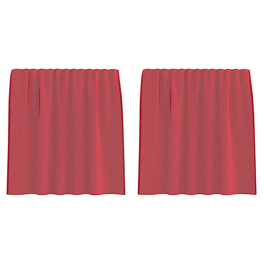 Gordijnen voile met roedezakken 2 st wijnrood is nu te koop bij PeponiXL, paradijselijk wonen!