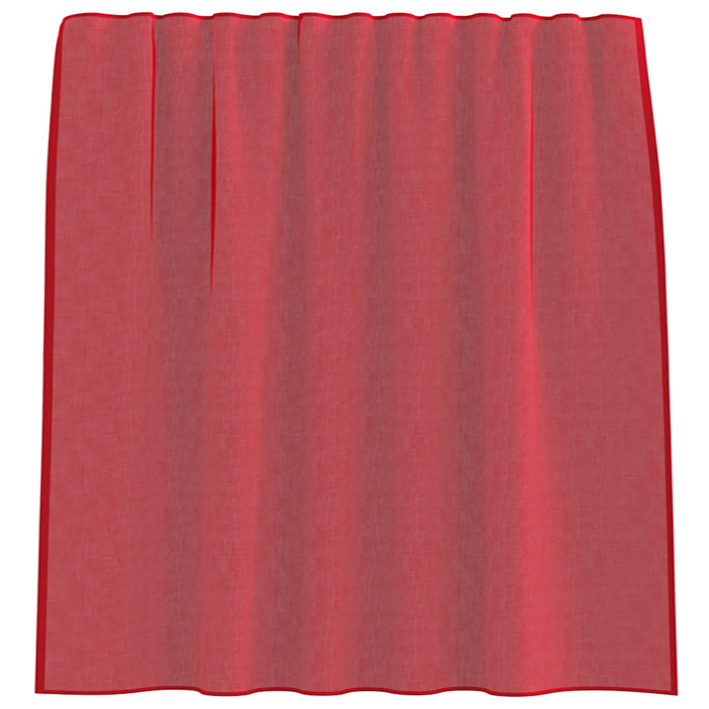 Gordijnen voile met roedezakken 2 st wijnrood is nu te koop bij PeponiXL, paradijselijk wonen!