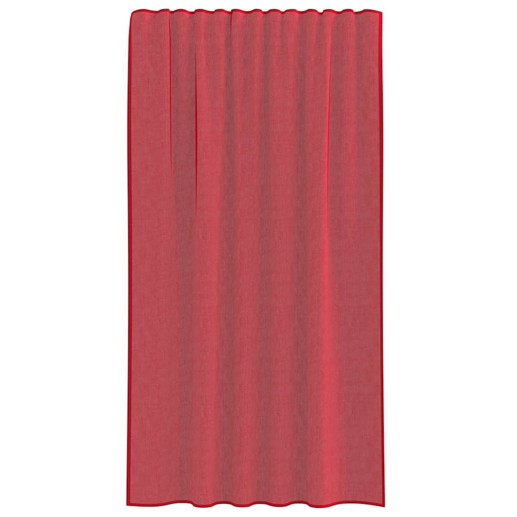 Gordijnen voile met roedezakken 2 st wijnrood is nu te koop bij PeponiXL, paradijselijk wonen!
