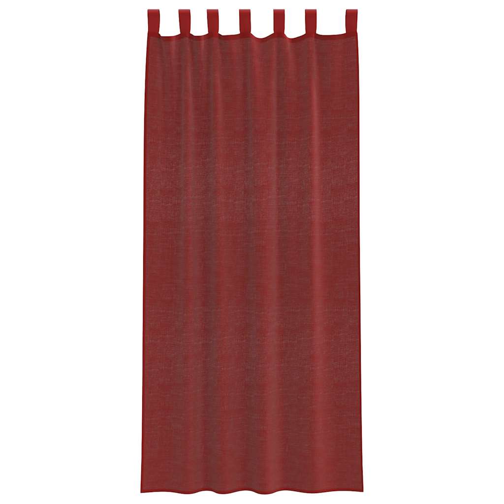 Gordijnen voile met roedezakken 2 st wijnrood is nu te koop bij PeponiXL, paradijselijk wonen!