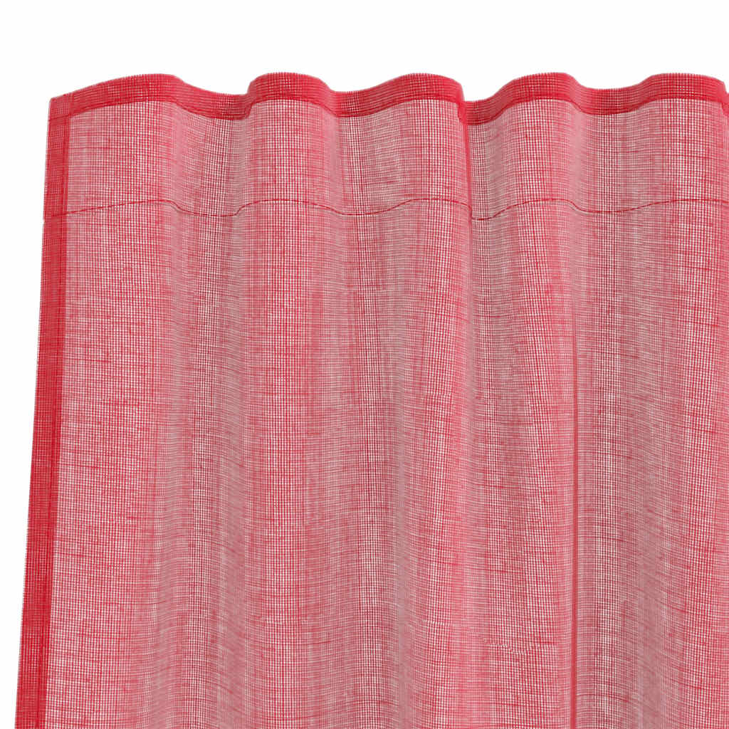 Gordijnen voile met roedezakken 2 st wijnrood is nu te koop bij PeponiXL, paradijselijk wonen!