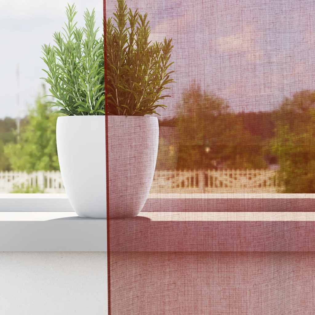 Gordijnen voile met roedezakken 2 st wijnrood is nu te koop bij PeponiXL, paradijselijk wonen!