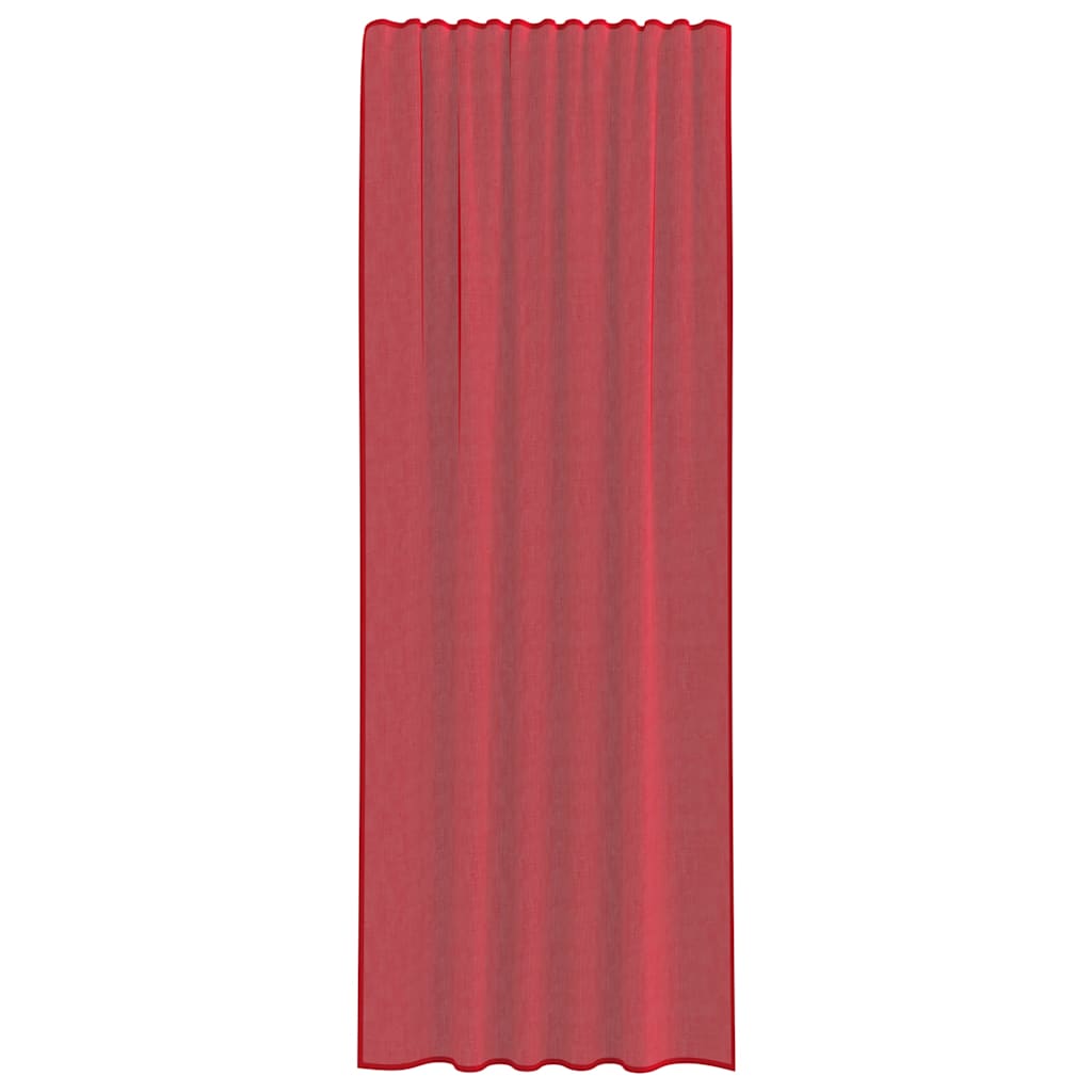 Gordijnen voile met roedezakken 2 st wijnrood is nu te koop bij PeponiXL, paradijselijk wonen!
