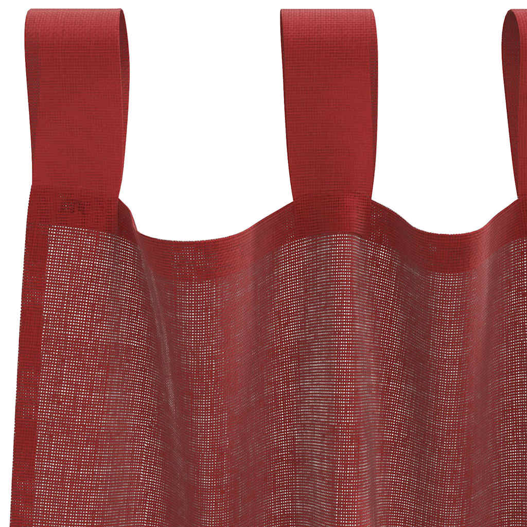 Gordijnen voile met roedezakken 2 st wijnrood is nu te koop bij PeponiXL, paradijselijk wonen!