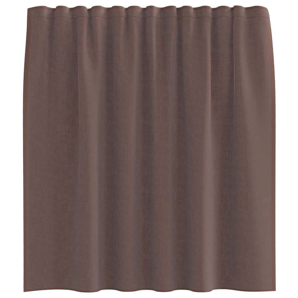 Gordijnen voile met tab top 2 st bruin is nu te koop bij PeponiXL, paradijselijk wonen!
