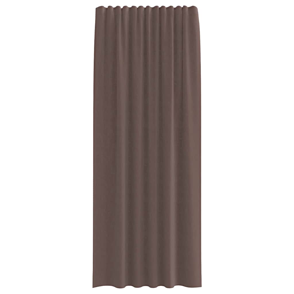 Gordijnen voile met tab top 2 st bruin is nu te koop bij PeponiXL, paradijselijk wonen!