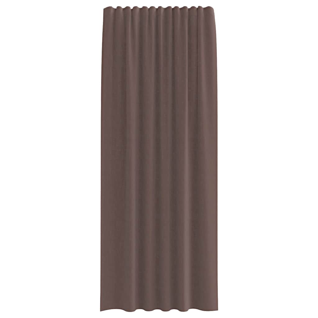 Gordijnen voile met tab top 2 st bruin is nu te koop bij PeponiXL, paradijselijk wonen!