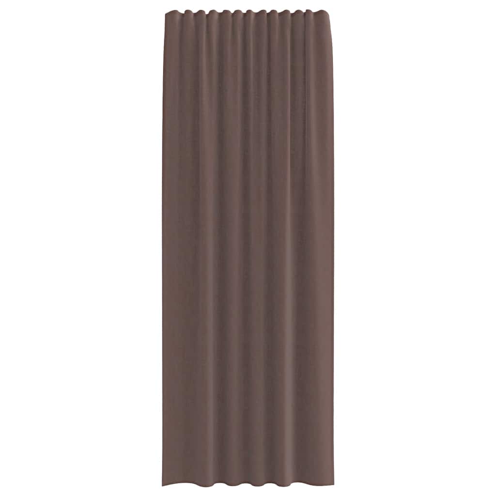 Gordijnen voile met tab top 2 st bruin is nu te koop bij PeponiXL, paradijselijk wonen!