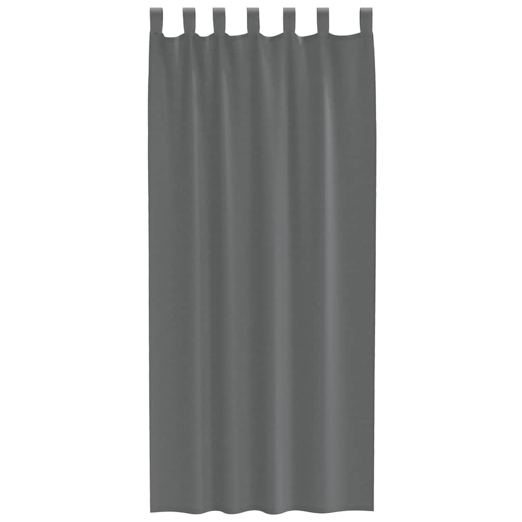 Gordijnen voile met lussen 2 st 140x225 cm donkergrijs is nu te koop bij PeponiXL, paradijselijk wonen!