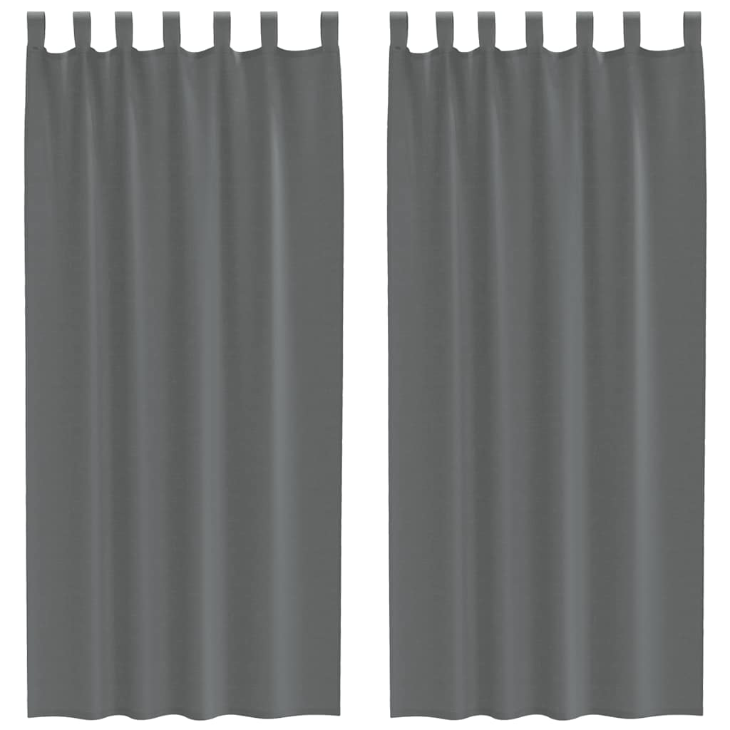 Gordijnen voile met lussen 2 st 140x245 cm donkergrijs is nu te koop bij PeponiXL, paradijselijk wonen!