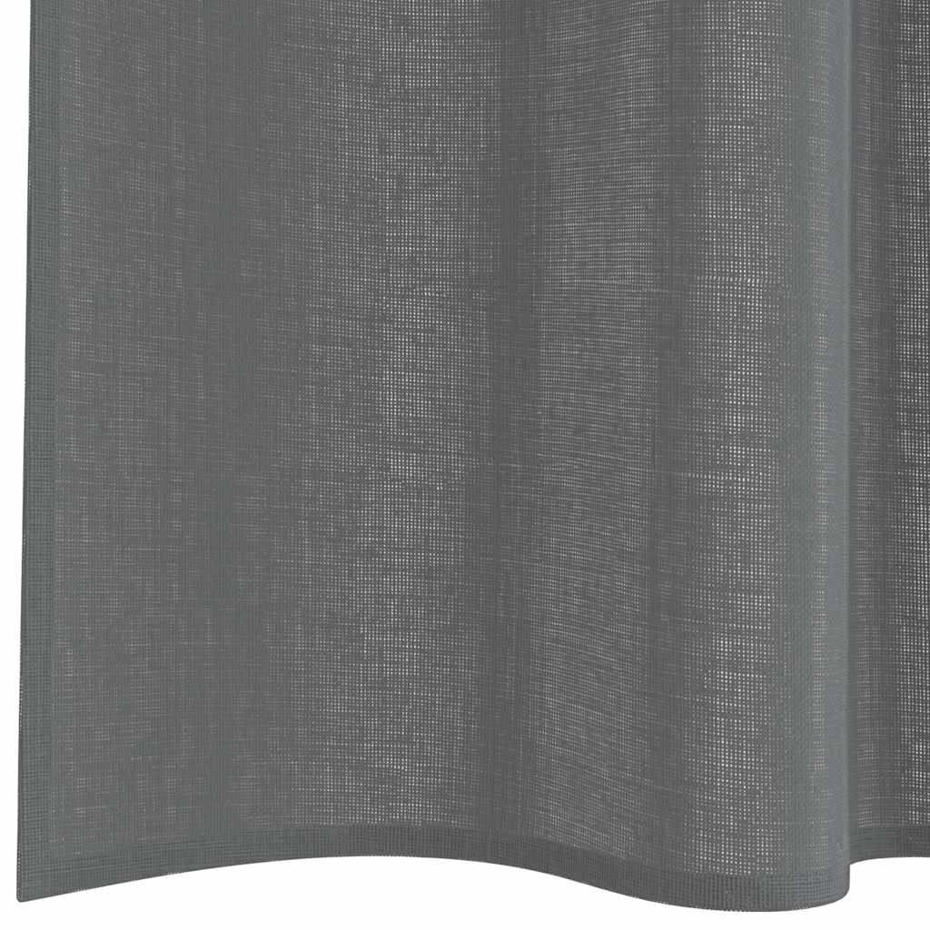 Gordijnen voile met lussen 2 st 140x245 cm donkergrijs is nu te koop bij PeponiXL, paradijselijk wonen!