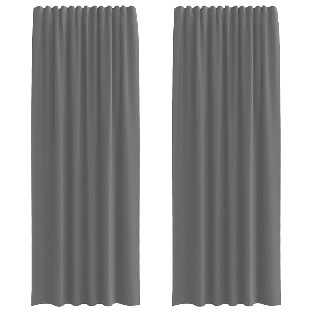 Gordijnen voile met lussen 2 st 140x260 cm donkergrijs is nu te koop bij PeponiXL, paradijselijk wonen!