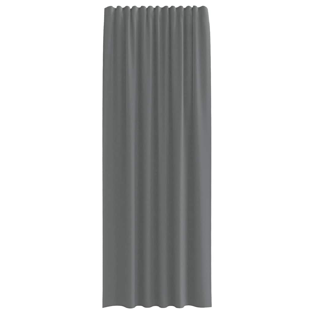 Gordijnen voile met lussen 2 st 140x260 cm donkergrijs is nu te koop bij PeponiXL, paradijselijk wonen!
