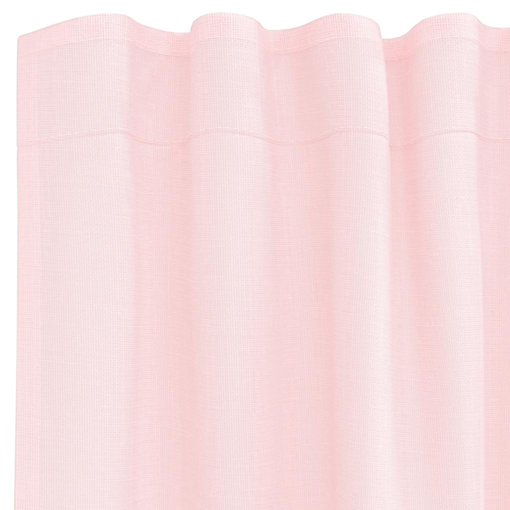 Gordijnen voile met lussen 2 st 140x140 cm lichtroze is nu te koop bij PeponiXL, paradijselijk wonen!