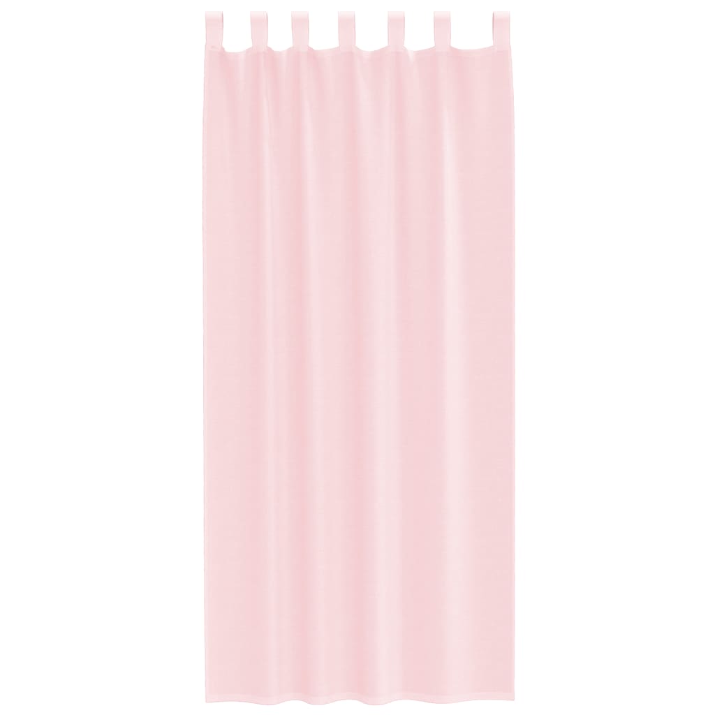 Gordijnen voile met lussen 2 st 140x225 cm lichtroze is nu te koop bij PeponiXL, paradijselijk wonen!