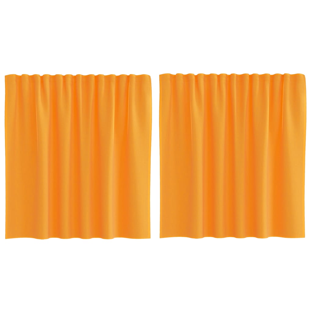 Gordijnen voile met lussen 2 st 140x140 cm oranje is nu te koop bij PeponiXL, paradijselijk wonen!