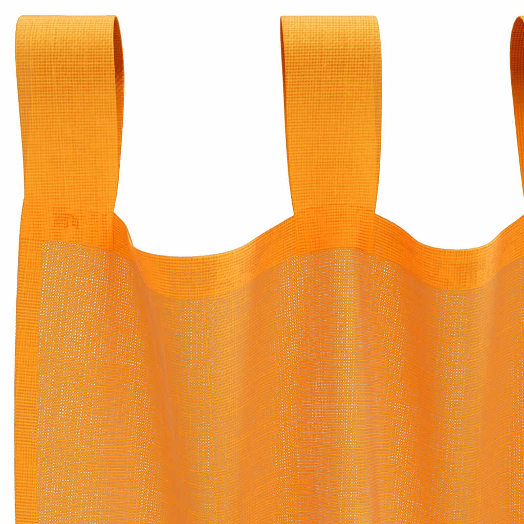 Gordijnen voile met lussen 2 st 140x140 cm oranje is nu te koop bij PeponiXL, paradijselijk wonen!