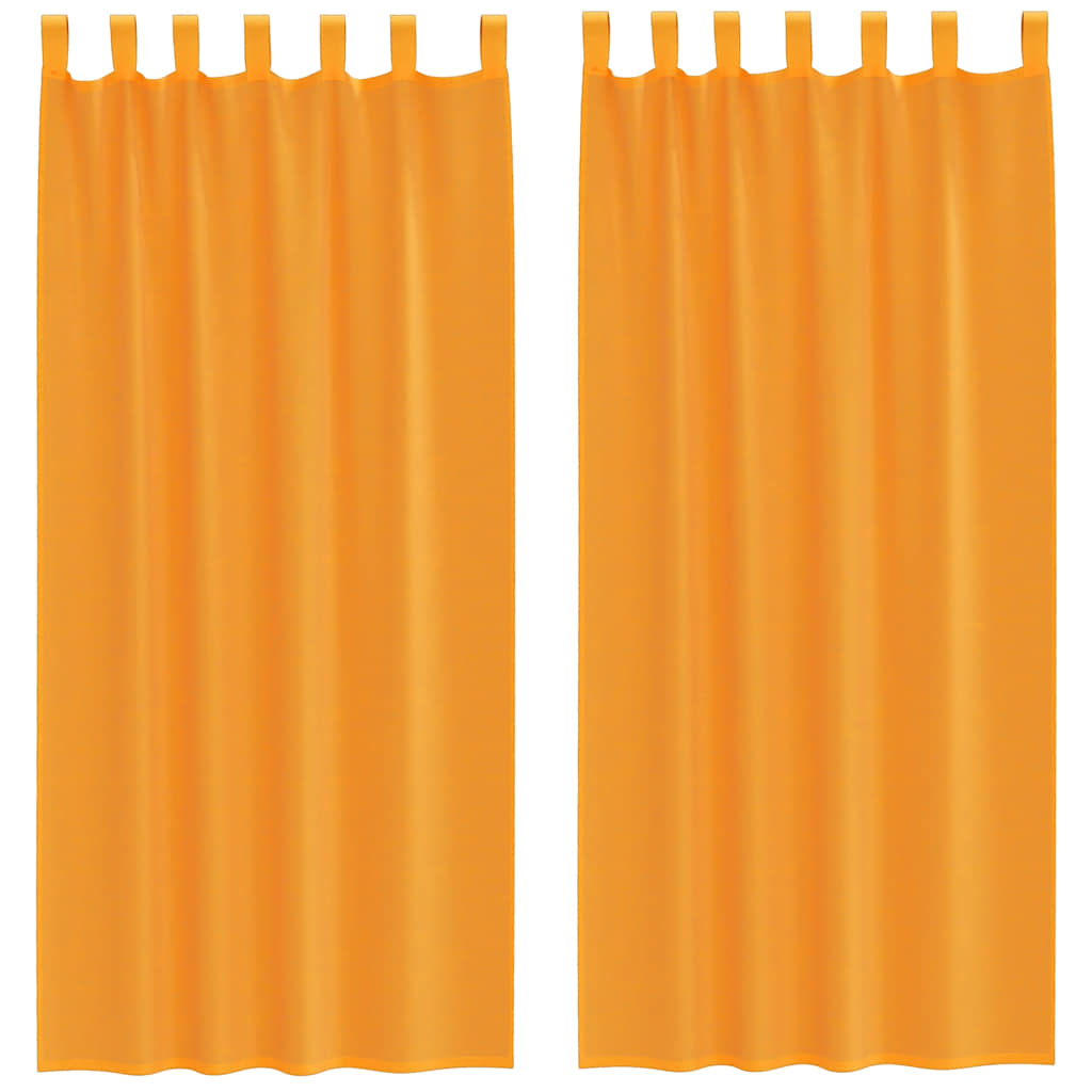 Gordijnen met lus 2 st 140x225 cm oranje is nu te koop bij PeponiXL, paradijselijk wonen!