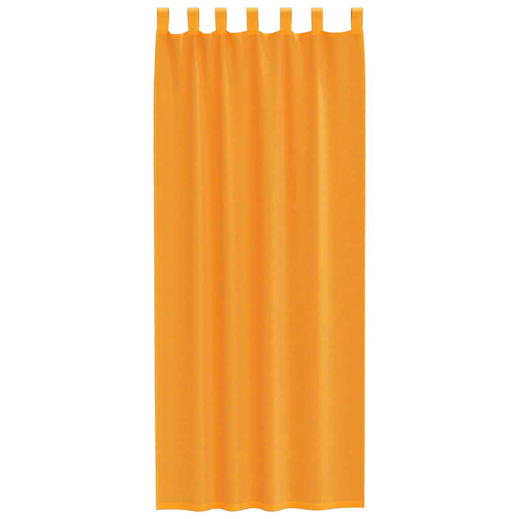Gordijnen Voile met lussen 2 st 140x260 cm oranje is nu te koop bij PeponiXL, paradijselijk wonen!